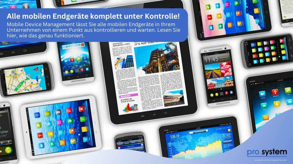 Mobile Device Management (MDM) für Ihr Unternehmen in der Region Nürnberg mit pro System aus Zirndorf.
